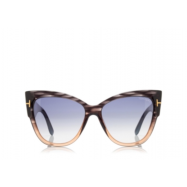 Tom Ford - Anoushka Sunglasses - Occhiali da Sole Cat-Eye - Grigio Pesca - FT0371 - Occhiali da Sole - Tom Ford Eyewear