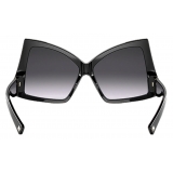 Valentino - Occhiale da Sole Butterfly in Acetato con Roman Stud - Nero  - Valentino Eyewear