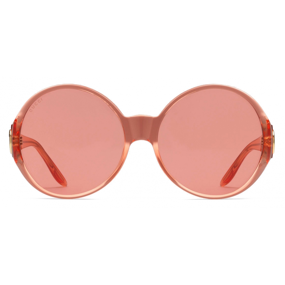 Gold Narrow Flexible Round Tinted Sunglasses with Medium Orange Sunwear  Lenses - Melo
