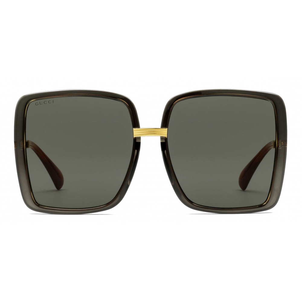 Gucci - Occhiali da Sole Quadrati - Grigio Oro - Gucci Eyewear