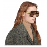 Gucci - Occhiali da Sole Quadrati - Tartaruga Marrone Chiaro - Gucci Eyewear
