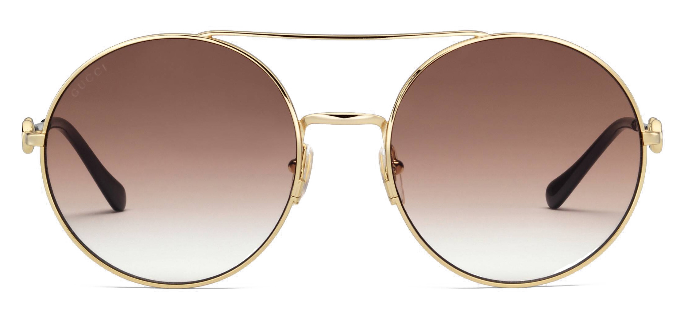 Gucci - Round Sunglasses - Gold Brown Orange - Gucci Eyewear - Avvenice