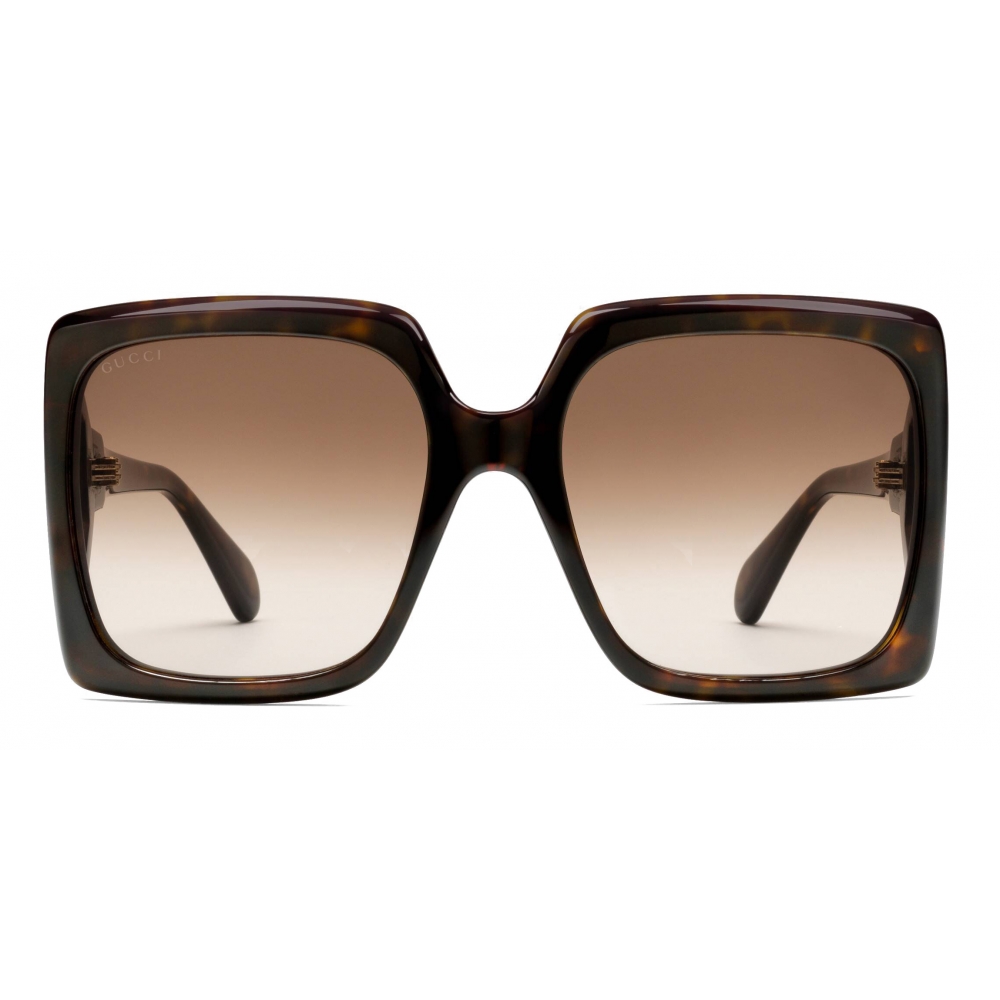 Square Sunglasses - Tortoiseshell - Gucci Eyewear - Avvenice