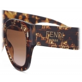 Fendi - Fendi Roma - Cat-Eye Sunglasses - Havana - Sunglasses - Fendi Eyewear