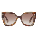 Fendi - Fendi Roma - Cat-Eye Sunglasses - Havana - Sunglasses - Fendi Eyewear