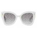 Fendi - Fendi Roma - Square Sunglasses - White - Sunglasses - Fendi Eyewear
