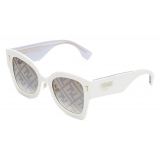 Fendi - Fendi Roma - Square Sunglasses - White - Sunglasses - Fendi Eyewear