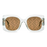 Fendi - Fendi Roma - Oversized Square Sunglasses - Transparent - Sunglasses - Fendi Eyewear