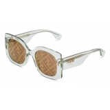 Fendi - Fendi Roma - Oversized Square Sunglasses - Transparent - Sunglasses - Fendi Eyewear