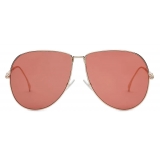 Fendi - Baguette - Occhiali da Sole Pilot Oversize - Rosa - Occhiali da Sole - Fendi Eyewear