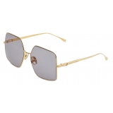Fendi - Baguette - Occhiali da Sole Quadrata Oversize - Oro Grigio - Occhiali da Sole - Fendi Eyewear