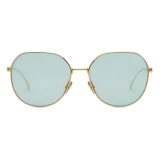 Fendi - Baguette - Round Sunglasses - Gold Green - Sunglasses - Fendi Eyewear
