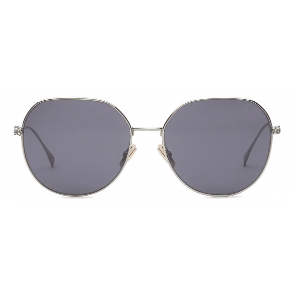 Fendi - Baguette - Occhiali da Sole Rotondi - Grigio - Occhiali da Sole - Fendi Eyewear