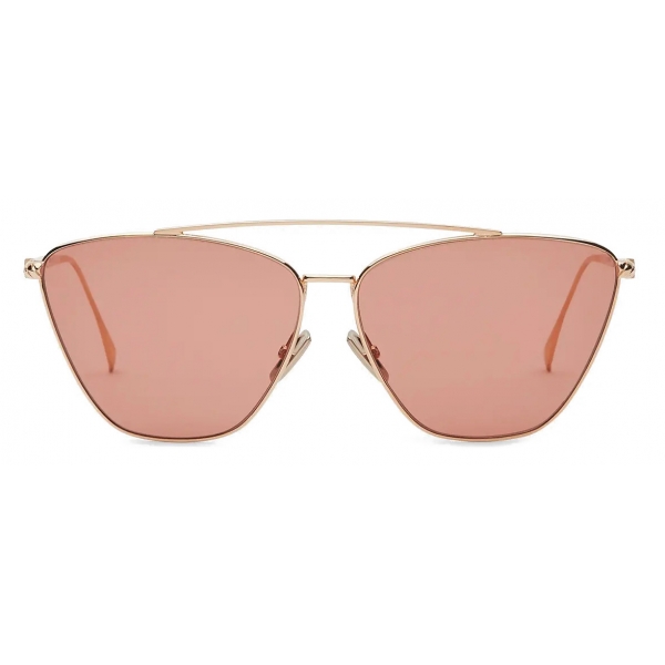 Fendi - Baguette - Occhiali da Sole Cat-Eye - Oro Rosa - Occhiali da Sole - Fendi Eyewear