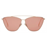 Fendi - Baguette - Cat-Eye Sunglasses - Rose Gold - Sunglasses - Fendi Eyewear