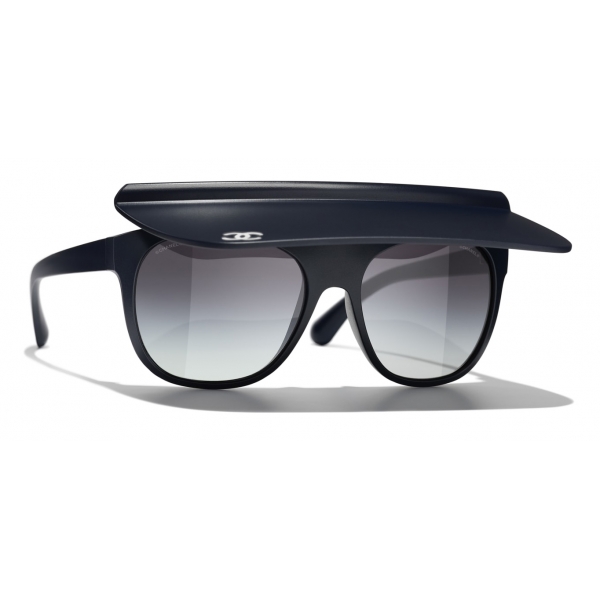 Chanel - Visor Sunglasses - Dark Blue Gray - Chanel Eyewear