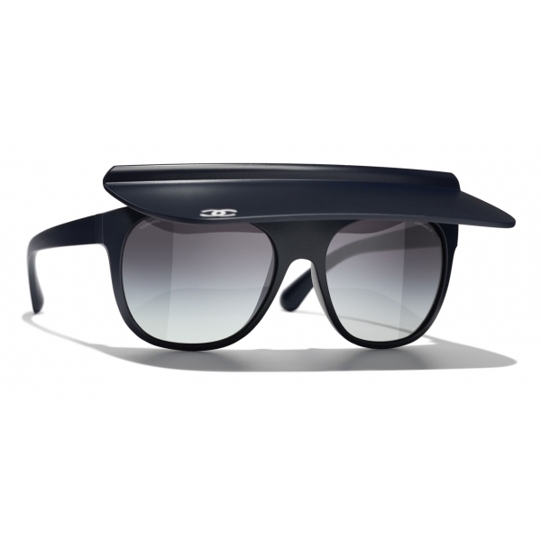 Chanel - Visor Sunglasses - Dark Blue Gray - Chanel Eyewear - Avvenice