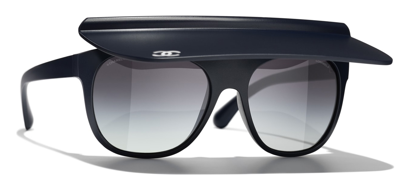 Chanel - Visor Sunglasses - Dark Blue Gray - Chanel Eyewear - Avvenice
