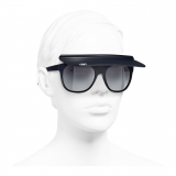 Chanel - Visor Sunglasses - Dark Blue Gray - Chanel Eyewear