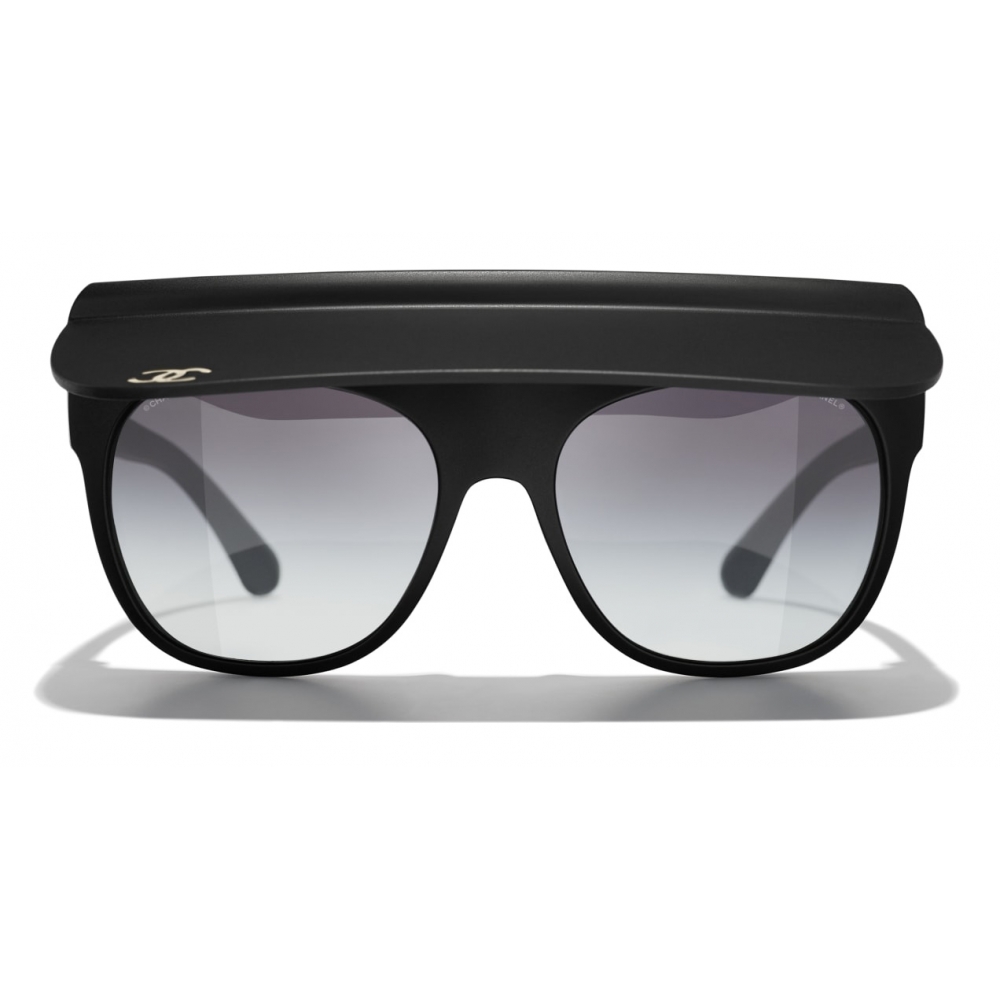 Chanel - Visor Sunglasses - Black Gray - Chanel Eyewear - Avvenice
