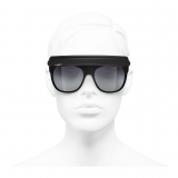 Chanel - Occhiali da Sole a Visiera - Nero Grigio - Chanel Eyewear