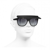 Chanel - Visor Sunglasses - Black Gray - Chanel Eyewear