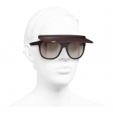 Chanel - Occhiali da Sole a Visiera - Marrone - Chanel Eyewear