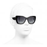 Chanel - Occhiali da Sole Cat-Eye - Nero Grigio - Chanel Eyewear