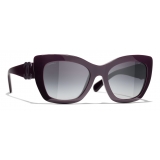 Chanel - Cat-Eye Sunglasses - Purple Gray - Chanel Eyewear