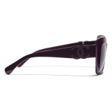 Chanel - Cat-Eye Sunglasses - Purple Gray - Chanel Eyewear