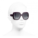 Chanel - Square Sunglasses - Purple Gray - Chanel Eyewear