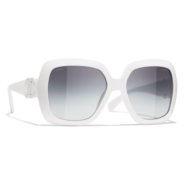 Chanel - Square Sunglasses - White Gray - Chanel Eyewear