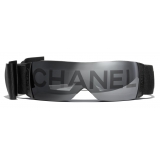 Chanel - Occhiali da Sole a Maschera - Nero Grigio - Chanel Eyewear