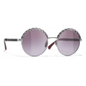 Chanel - Round Sunglasses - Dark Silver Red - Chanel Eyewear