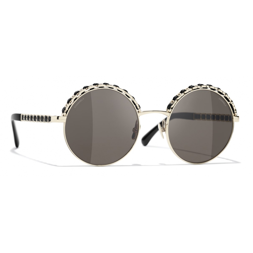 chanel round sunglasses women