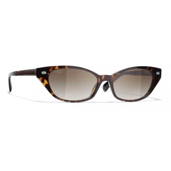 Chanel - Cat-Eye Sunglasses - Dark Tortoise Brown - Chanel Eyewear