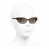 Chanel - Cat-Eye Sunglasses - Dark Tortoise Brown - Chanel Eyewear