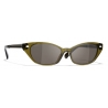 Chanel - Occhiali da Sole Cat-Eye - Kaki Marrone - Chanel Eyewear