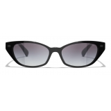 Chanel - Occhiali da Sole Cat-Eye - Nero Grigio - Chanel Eyewear