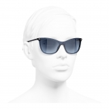 Chanel - Occhiali da Sole Cat-Eye - Blu Scuro - Chanel Eyewear