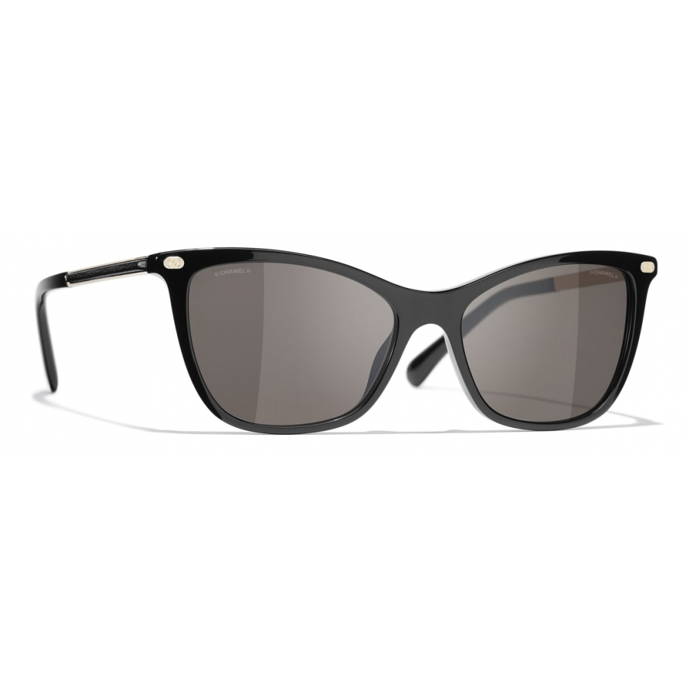 Chanel - Cat-Eye Sunglasses - Black Gold Brown - Chanel Eyewear - Avvenice