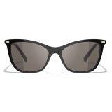 Chanel - Cat-Eye Sunglasses - Black Gold Brown - Chanel Eyewear