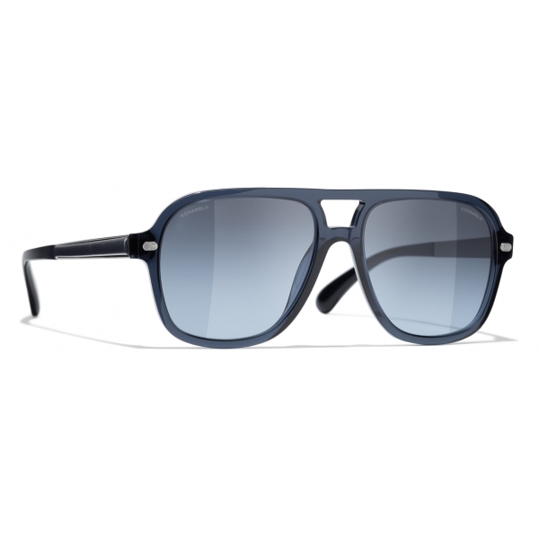 Chanel - Occhiali da Sole Pilota - Blu Scuro - Chanel Eyewear