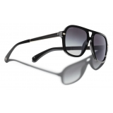 Chanel - Pilot Sunglasses - Black Gold Gray - Chanel Eyewear