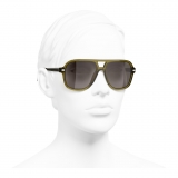 Chanel - Occhiali da Sole Pilota - Kaki Marrone - Chanel Eyewear