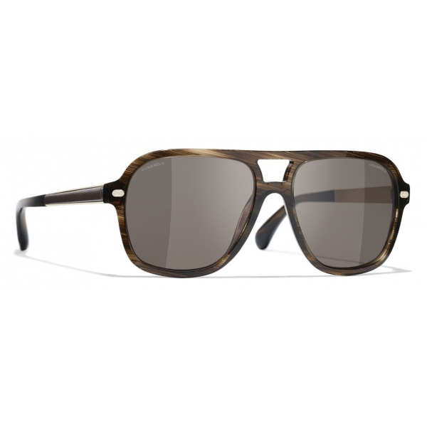 Chanel - Pilot Sunglasses - Brown - Chanel Eyewear