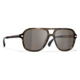 Chanel - Pilot Sunglasses - Brown - Chanel Eyewear