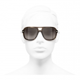 Chanel - Occhiali da Sole Pilota - Marrone - Chanel Eyewear