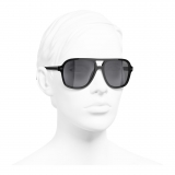 Chanel - Occhiali da Sole Pilota - Nero Grigio - Chanel Eyewear