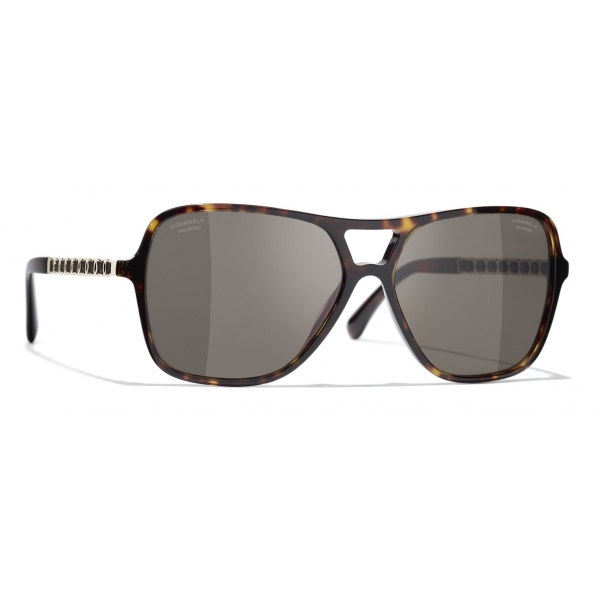 Chanel - Pilot Sunglasses - Tortoise Brown - Chanel Eyewear